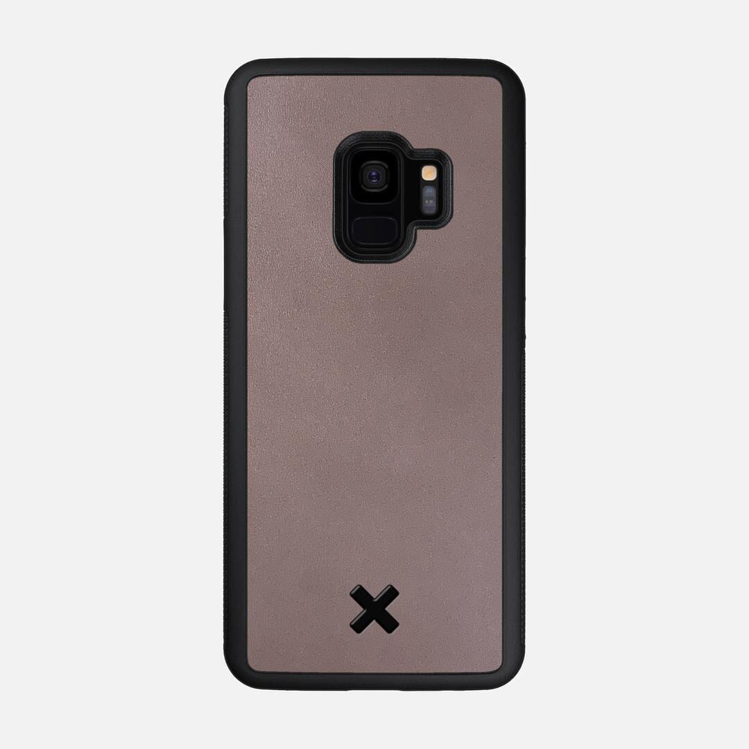 Slate Leather Case for the Samsung Galaxy S9 featuring a Genuine Leather backer with the Keyway X Mark#Phone Model_Galaxy S9