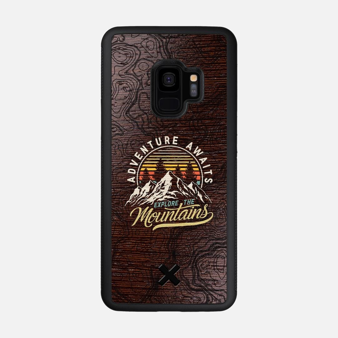 Wanderlust Case for the Samsung Galaxy S9 featuring a UV Printed Wenge Wood backer with the Keyway X Mark#Phone Model_Galaxy S9