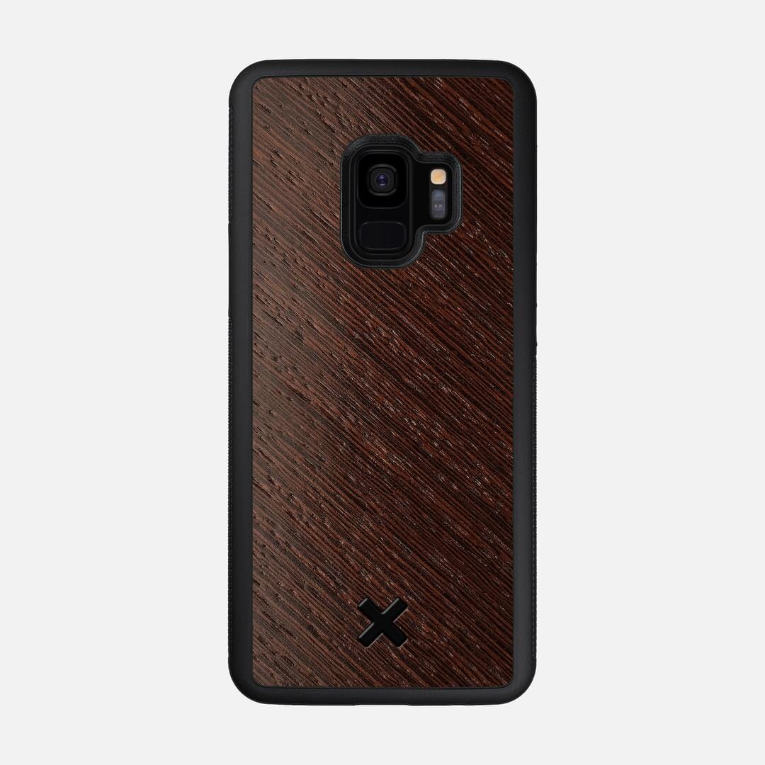 Wenge Pure Case for the Samsung Galaxy S9 featuring a Wenge Wood backer with the Keyway X Mark#Phone Model_Galaxy S9
