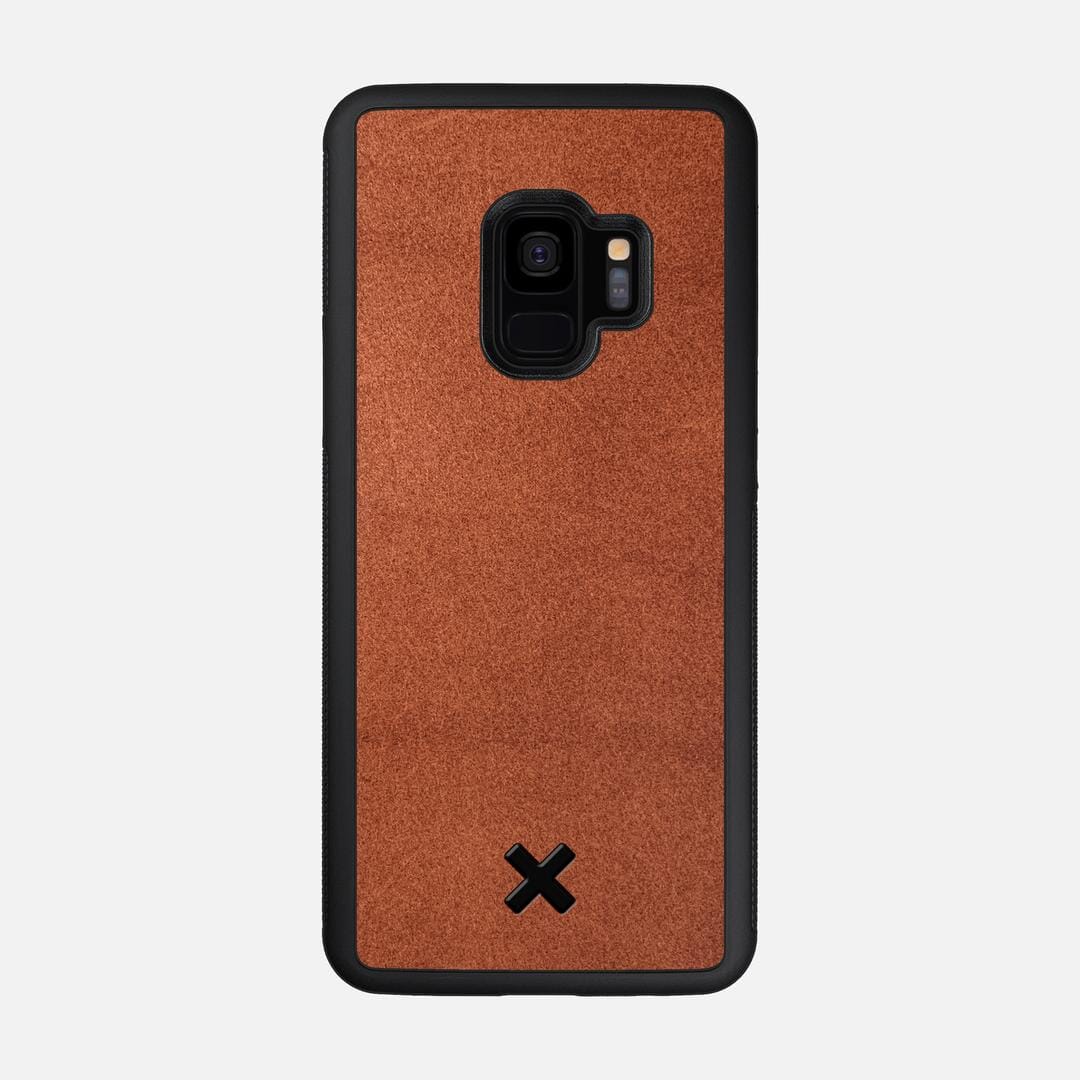 Whiskey Leather Case for the Samsung Galaxy S9 featuring a Genuine Leather backer with the Keyway X Mark#Phone Model_Galaxy S9