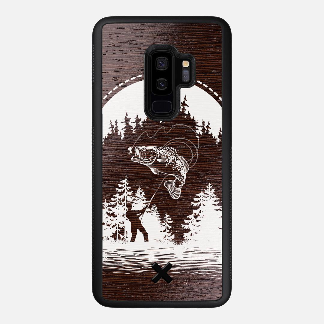 Angler Case for the Samsung Galaxy S9 Plus featuring a UV Print and Wenge Wood backer with the Keyway X Mark#Phone Model_Galaxy S9 Plus