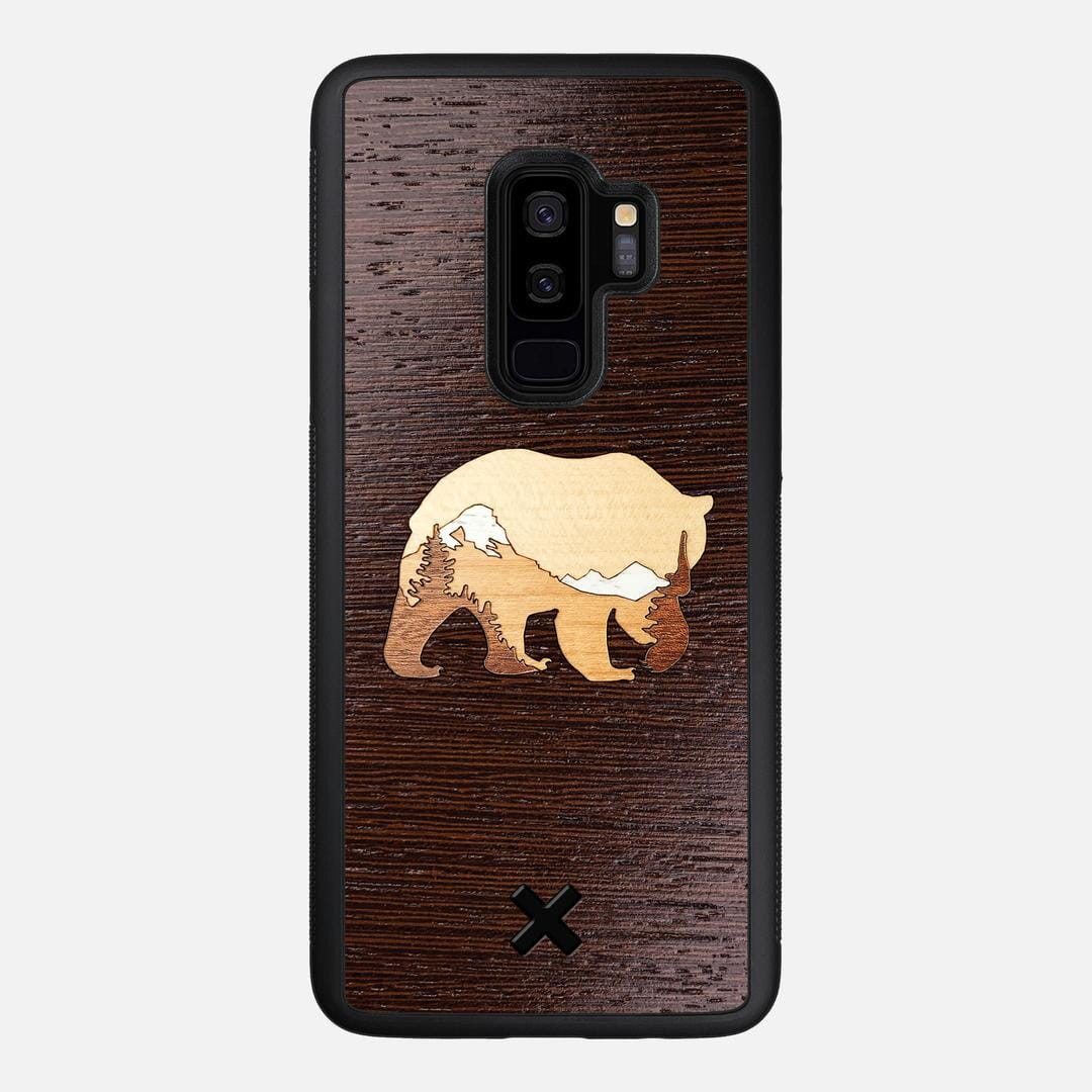 Bear Mountain Case for the Samsung Galaxy S9 Plus featuring a Wenge, Maple, Cherry, and Sapele Wood backer with the Keyway X Mark#Phone Model_Galaxy S9 Plus
