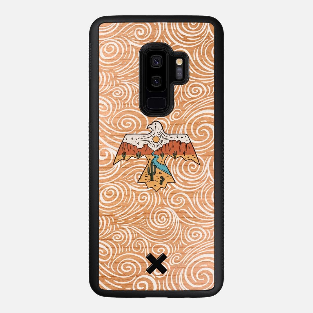 Eagle Case for the Samsung Galaxy S9 Plus featuring a UV Printed Cherry Wood backer with the Keyway X Mark#Phone Model_Galaxy S9 Plus