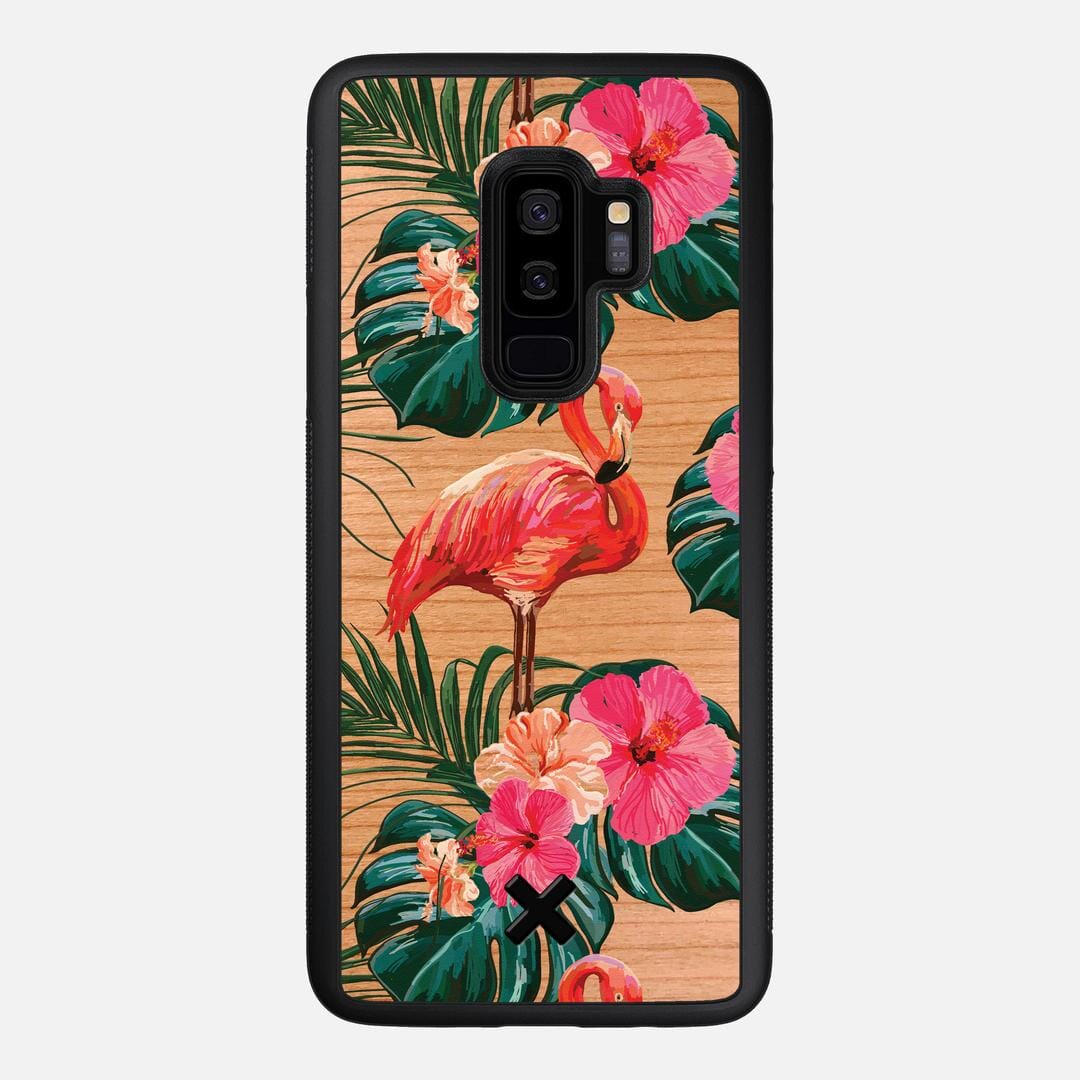 Flamingo Case for the Samsung Galaxy S9 Plus featuring a UV Printed Cherry Wood backer with the Keyway X Mark#Phone Model_Galaxy S9 Plus