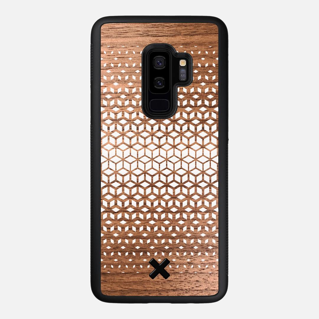 Geo Case for the Samsung Galaxy S9 Plus featuring a UV Printed Walnut Wood backer with the Keyway X Mark#Phone Model_Galaxy S9 Plus