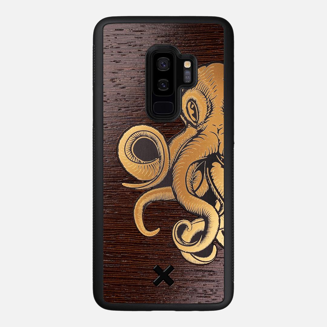 Kraken 2 Case for the Samsung Galaxy S9 Plus featuring an Engraved Gold and Wenge Wood backer with the Keyway X Mark#Phone Model_Galaxy S9 Plus