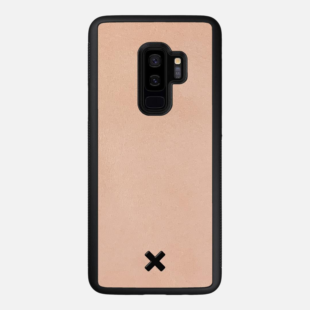 Natural Leather Case for the Samsung Galaxy S9 Plus featuring a Genuine Leather backer with the Keyway X Mark#Phone Model_Galaxy S9 Plus