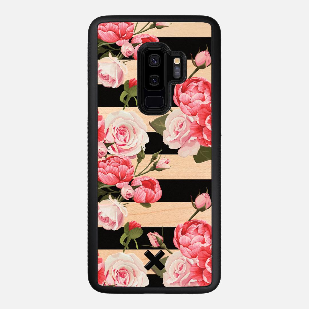 Peony Case for the Samsung Galaxy S9 Plus featuring a UV Printed Maple Wood backer with the Keyway X Mark#Phone Model_Galaxy S9 Plus