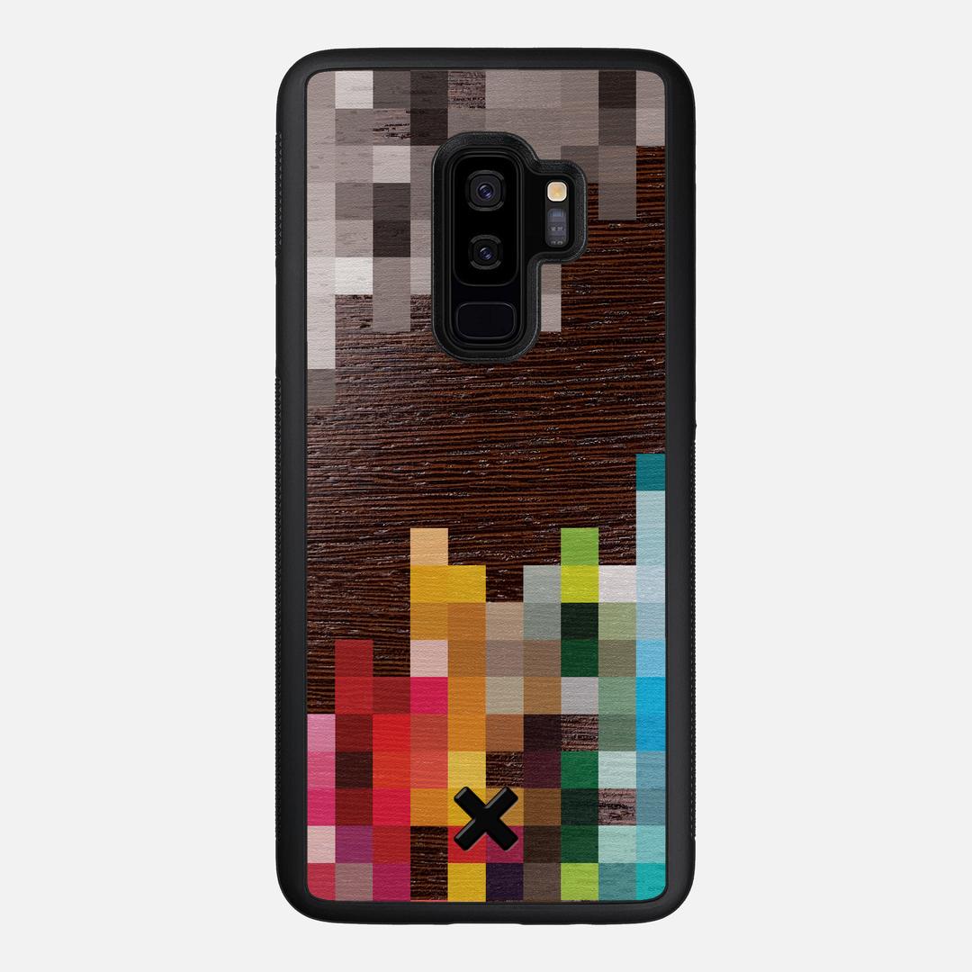 Pixelation Case for the Samsung Galaxy S9 Plus featuring a UV Printed Wenge Wood backer with the Keyway X Mark#Phone Model_Galaxy S9 Plus