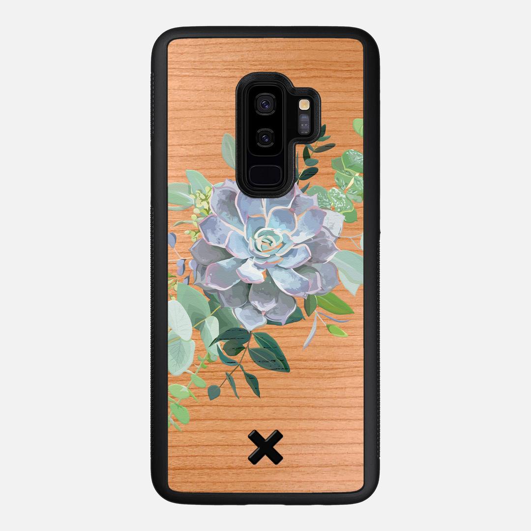 Pollux Case for the Samsung Galaxy S9 Plus featuring a UV Printed Cherry Wood backer with the Keyway X Mark#Phone Model_Galaxy S9 Plus