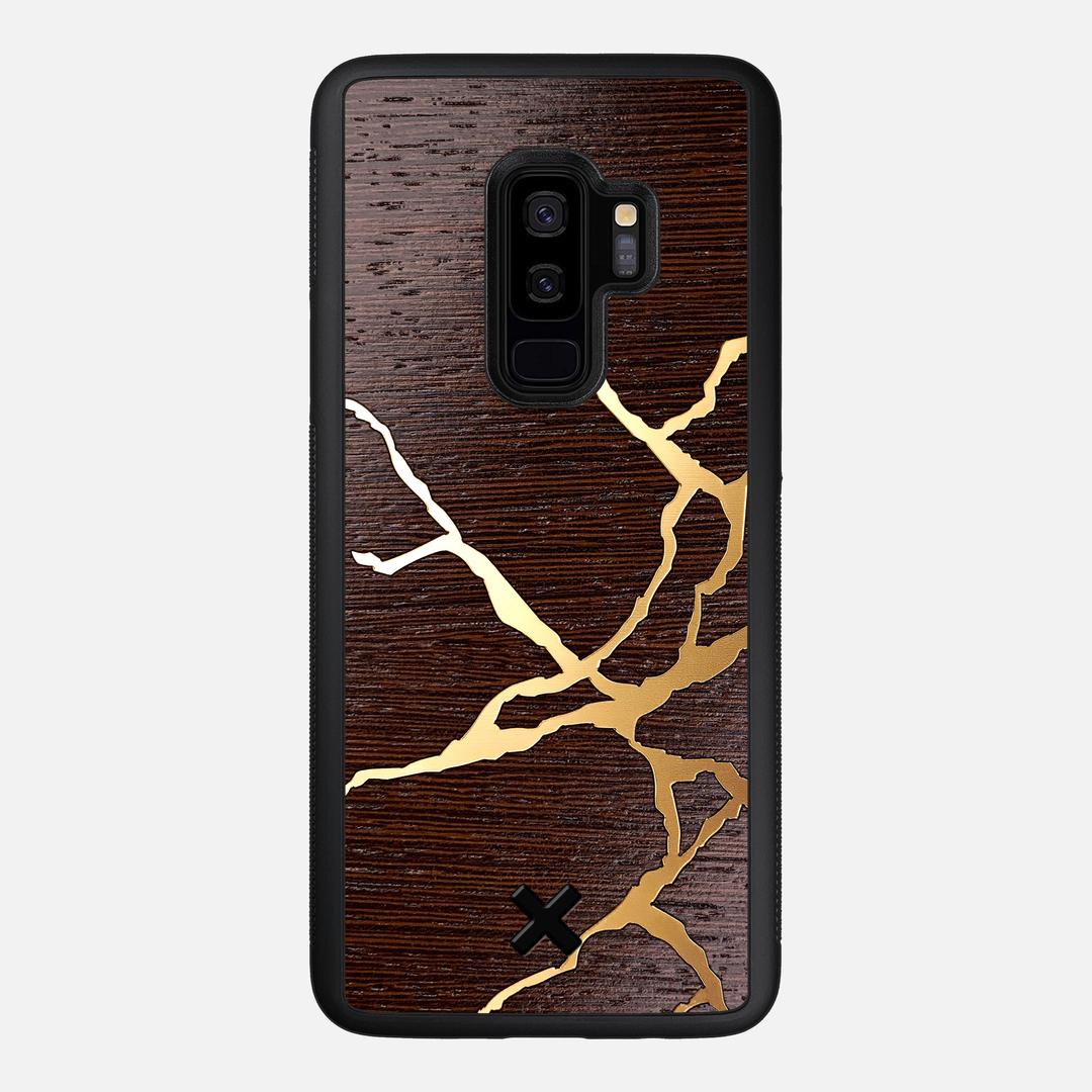 Restore Case for the Samsung Galaxy S9 Plus featuring a Gold and Wenge Wood backer with the Keyway X Mark#Phone Model_Galaxy S9 Plus