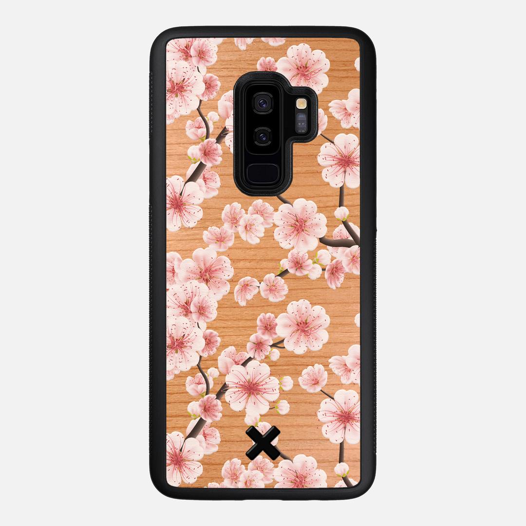 Sakura Case for the Samsung Galaxy S9 Plus featuring a UV Printed Cherry Wood backer with the Keyway X Mark#Phone Model_Galaxy S9 Plus