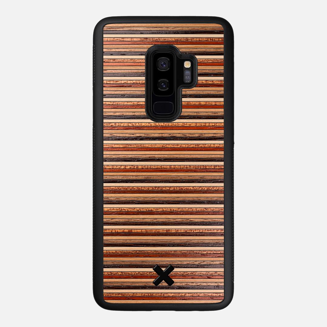 Strata Case for the Samsung Galaxy S9 Plus featuring a Maple, Sapele, Padauk, Cherry, Walnut, and Wenge Wood backer with the Keyway X Mark#Phone Model_Galaxy S9 Plus