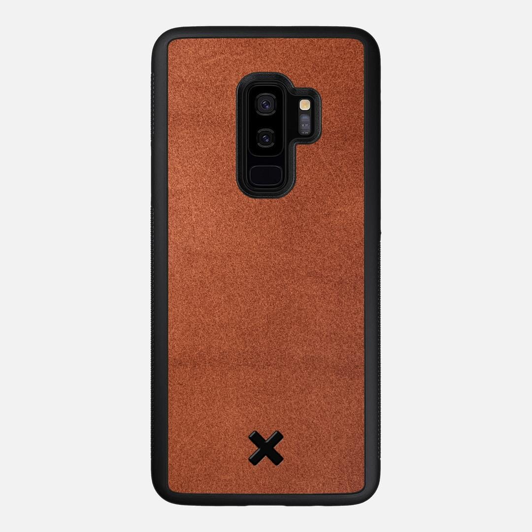 Whiskey Leather Case for the Samsung Galaxy S9 Plus featuring a Genuine Leather backer with the Keyway X Mark#Phone Model_Galaxy S9 Plus