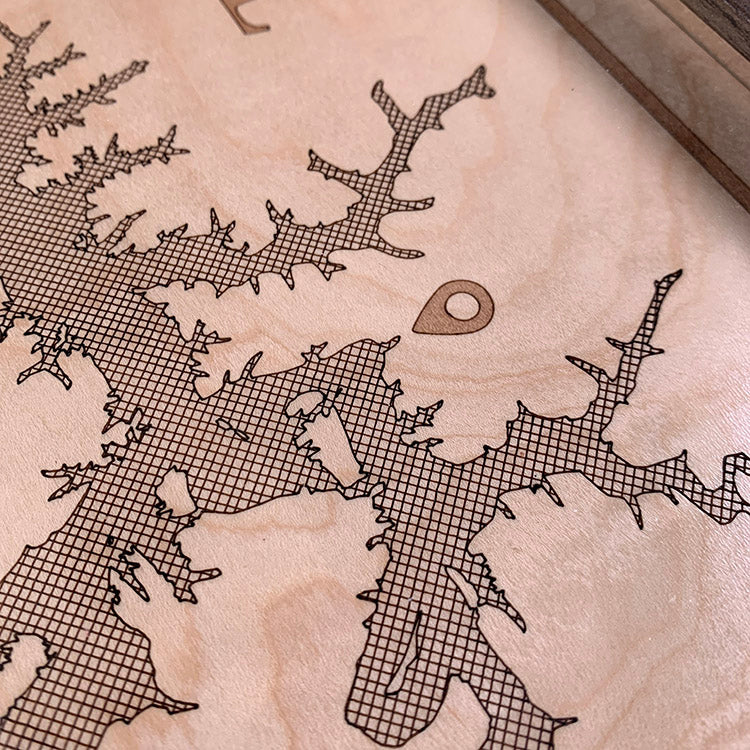 Detail of the Dale Hollow Lake map by Keyway