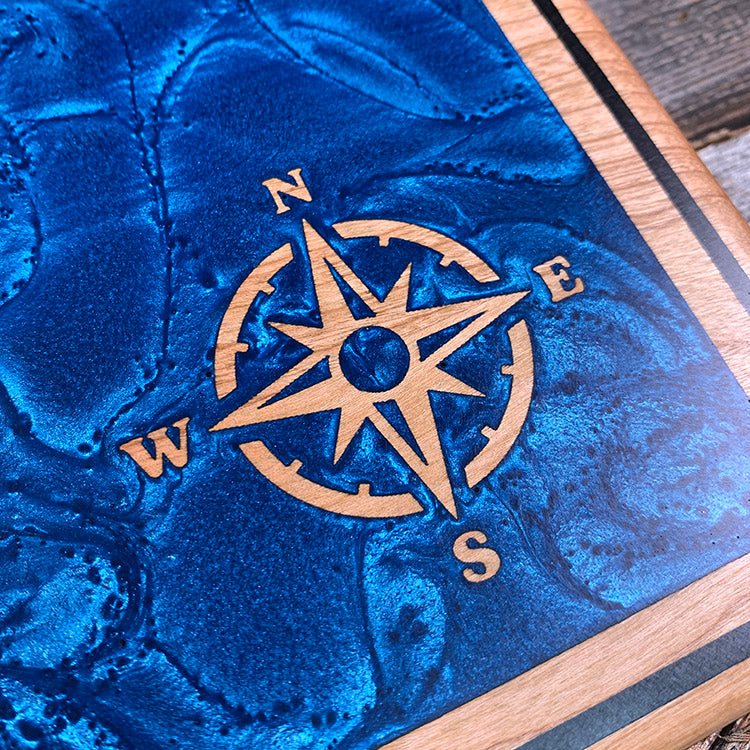 Detail of the Santorini map by Keyway