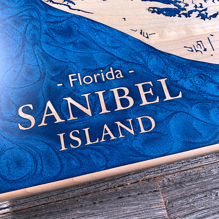 Detail of the Sanibel Island map by Keyway