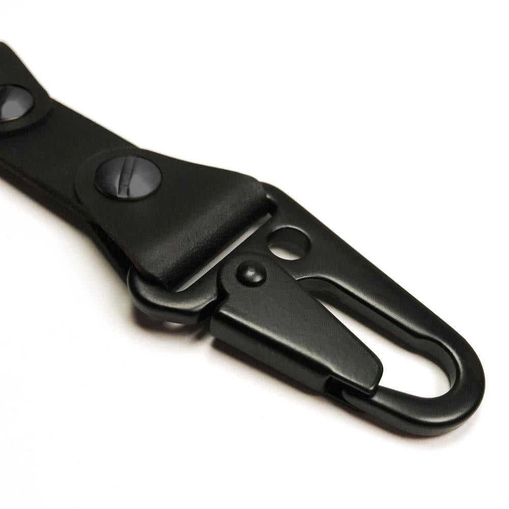 Sling Clip Leather Key Chain by Keyway Designs - Black - Sling Clip Zoom