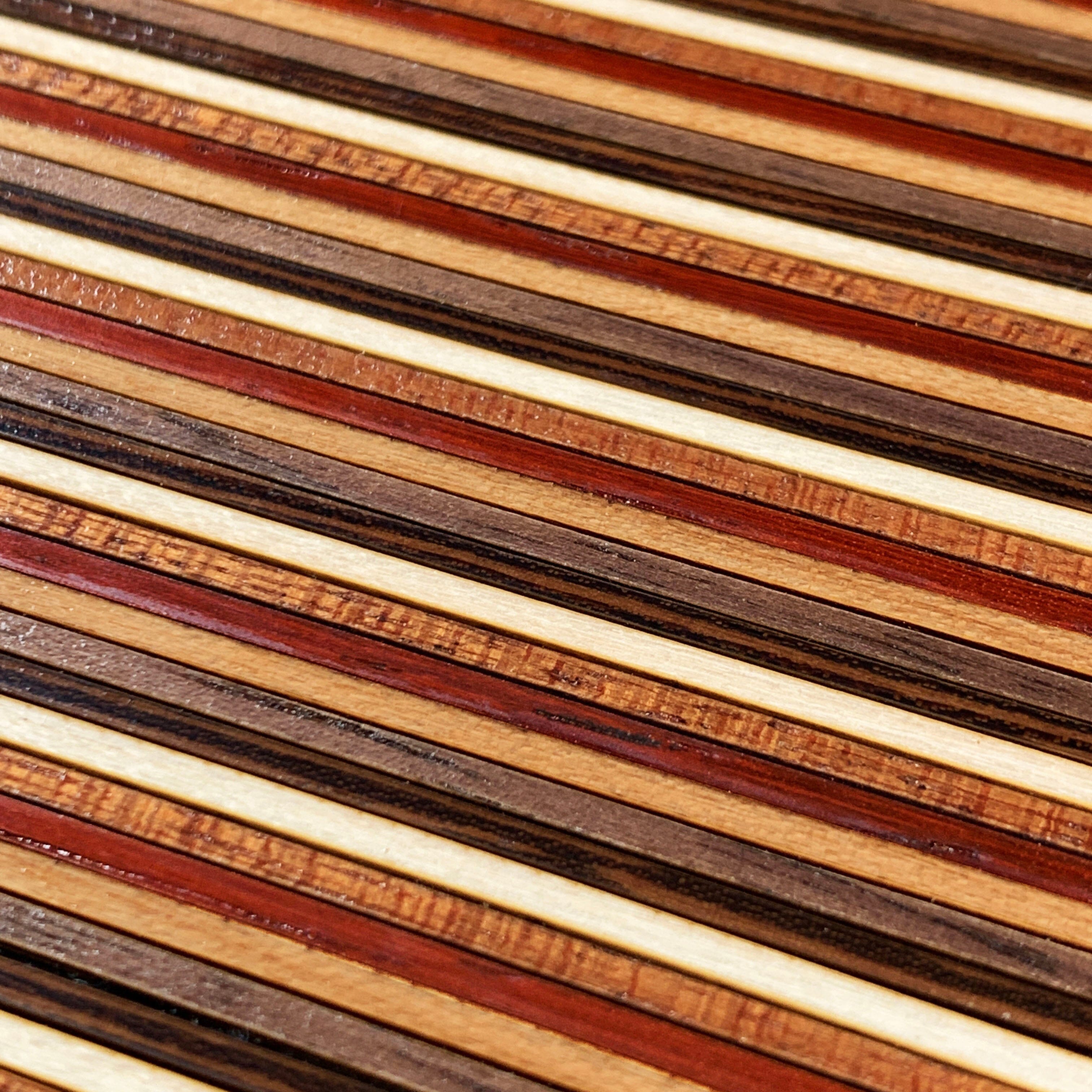 Zoomed in detailed shot of the Strata Wood phone case by Keyway