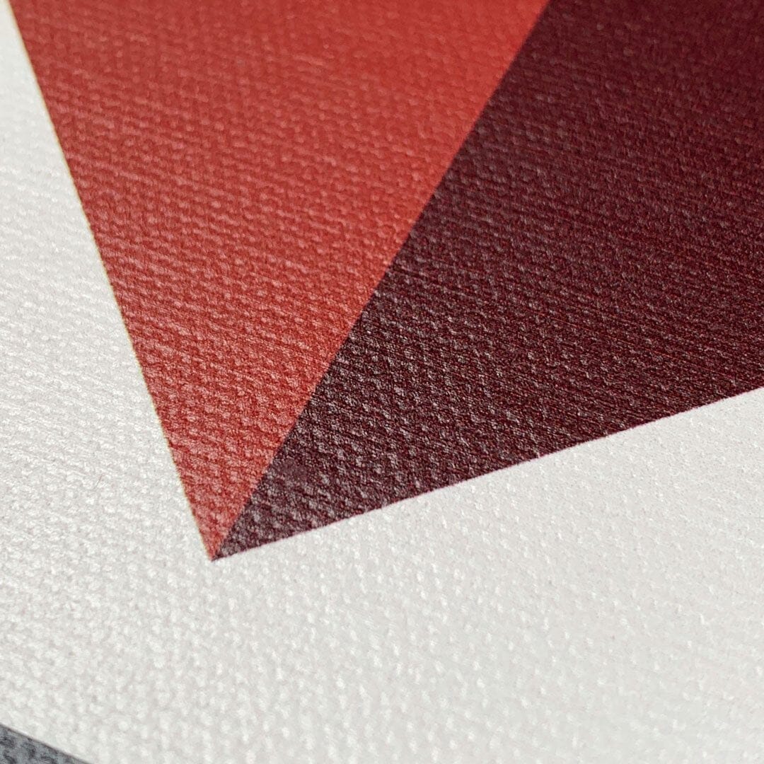 Zoomed in detailed shot of the Valley Adventure Marker in the Wayfinder series UV-Printed thick cotton canvas phone case by Keyway