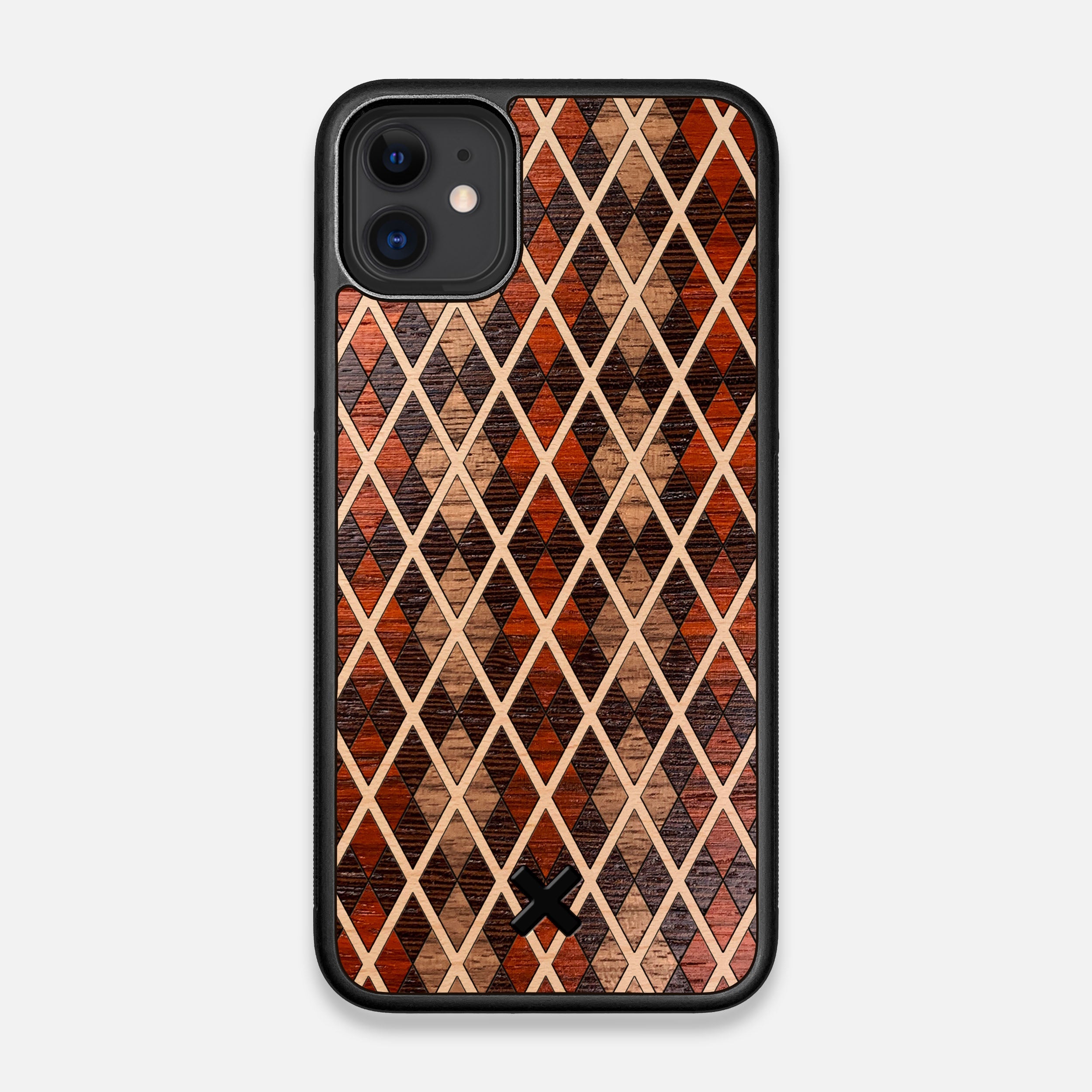 TPU/PC Sides of the Argyle Wood iPhone 11 Case by Keyway Designs