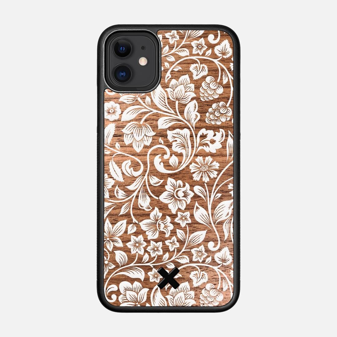 Blossom Case for the Apple iPhone 11 featuring a UV Printed Walnut Wood backer with the Keyway X Mark#Phone Model_iPhone 11