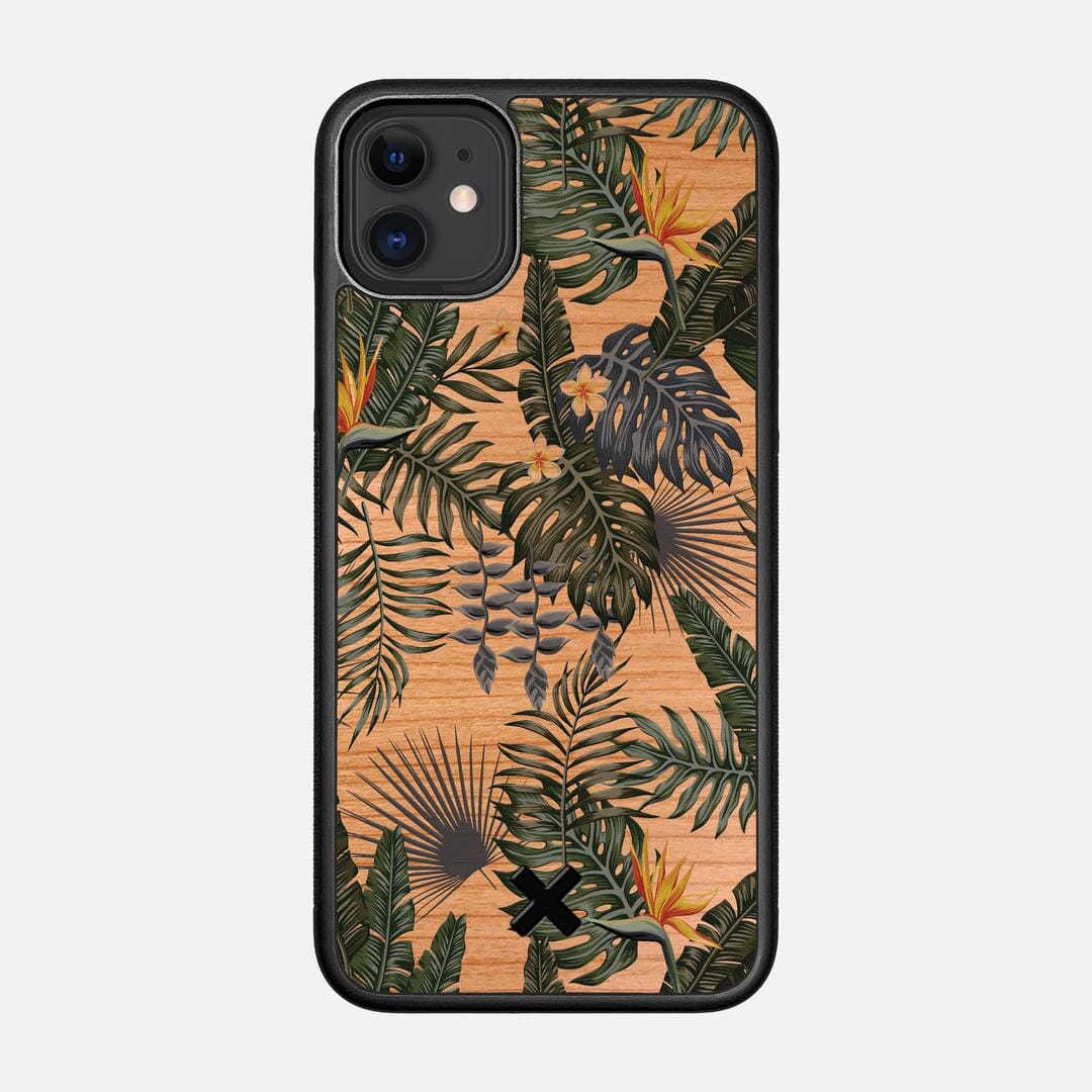 Flora Case for the Apple iPhone 11 featuring a UV Printed Cherry Wood backer with the Keyway X Mark#Phone Model_iPhone 11