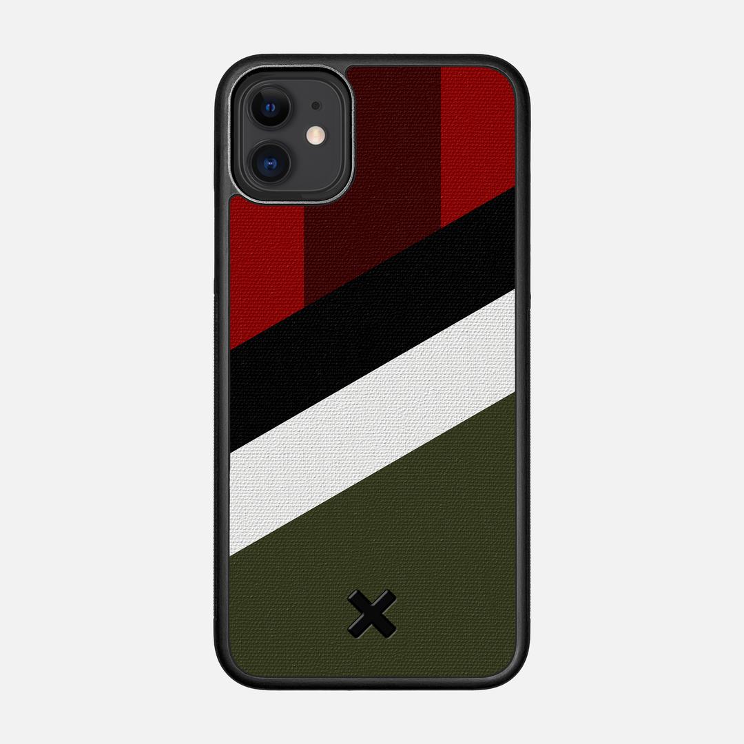 Highland Case for the Apple iPhone 11 featuring a UV Printed Cotton Canvas backer with the Keyway X Mark#Phone Model_iPhone 11