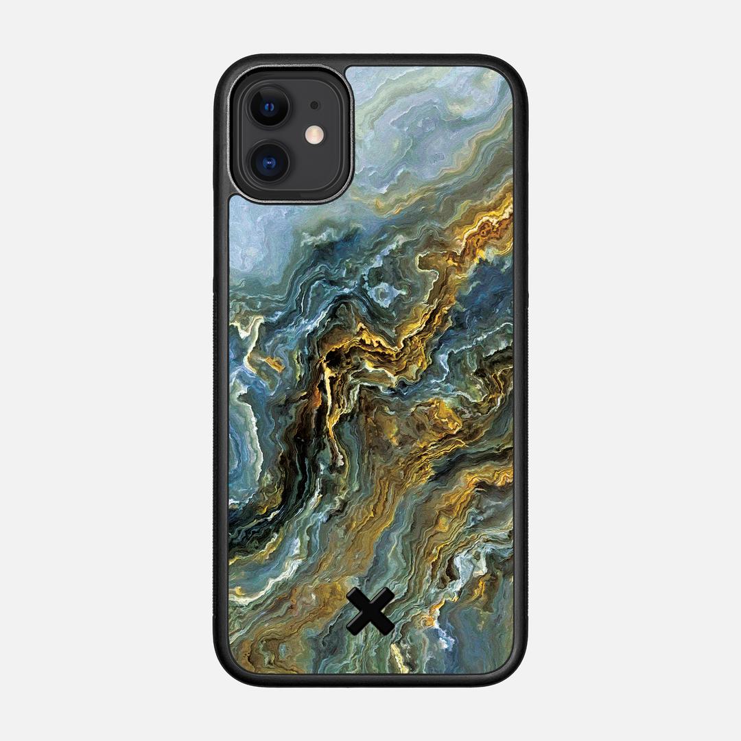 Indigo Case for the Apple iPhone 11 featuring a UV Printed Wenge Wood backer with the Keyway X Mark#Phone Model_iPhone 11