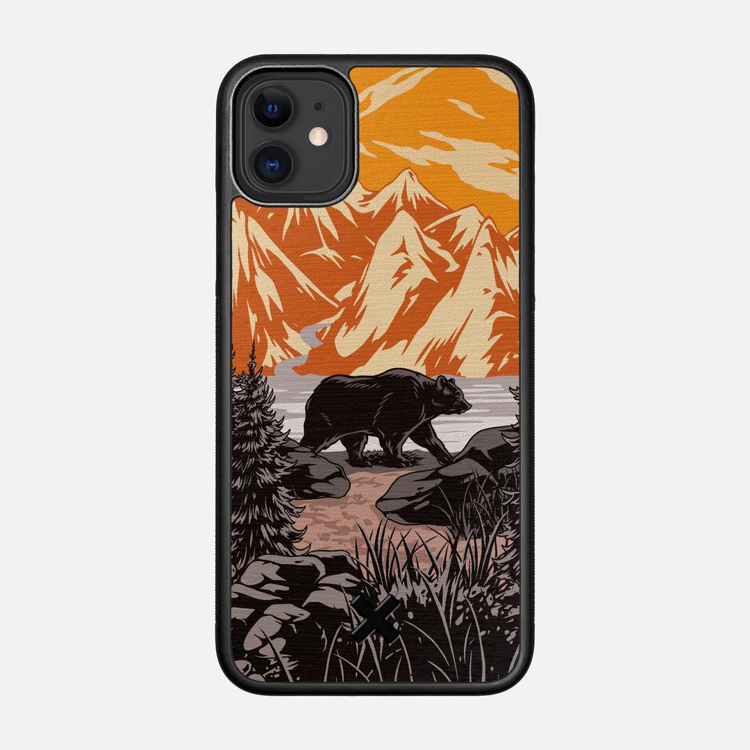 Kodiak Case for the Apple iPhone 11 featuring a UV Printed Wenge Wood backer with the Keyway X Mark#Phone Model_iPhone 11