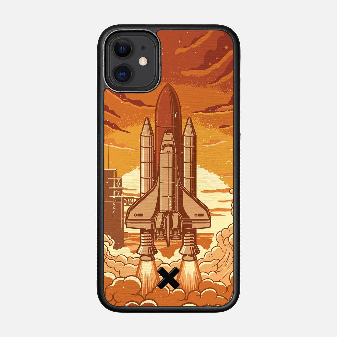 Launch Case for the Apple iPhone 11 featuring a UV Printed Wenge Wood backer with the Keyway X Mark#Phone Model_iPhone 11