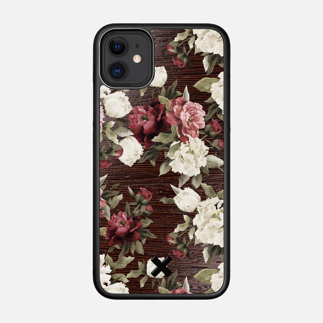 Rose Case for the Apple iPhone 11 featuring a UV Printed Wenge Wood backer with the Keyway X Mark#Phone Model_iPhone 11