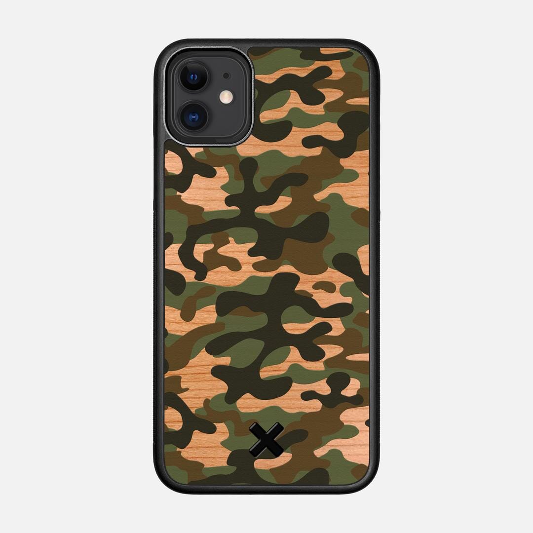 Trooper Case for the Apple iPhone 11 featuring a UV Printed and Cherry Wood backer with the Keyway X Mark#Phone Model_iPhone 11