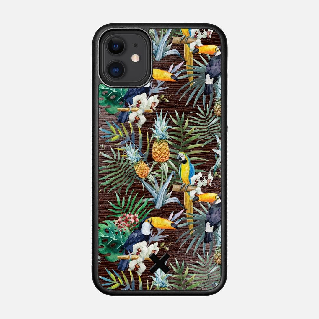 Tropic Case for the Apple iPhone 11 featuring a UV Printed and Wenge Wood backer with the Keyway X Mark#Phone Model_iPhone 11