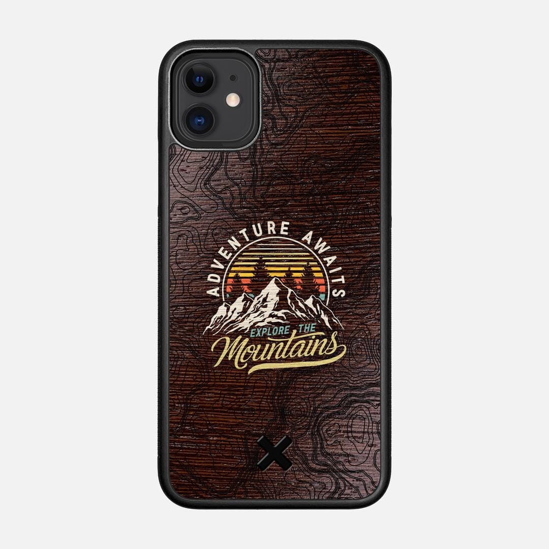 Wanderlust Case for the Apple iPhone 11 featuring a UV Printed Wenge Wood backer with the Keyway X Mark#Phone Model_iPhone 11