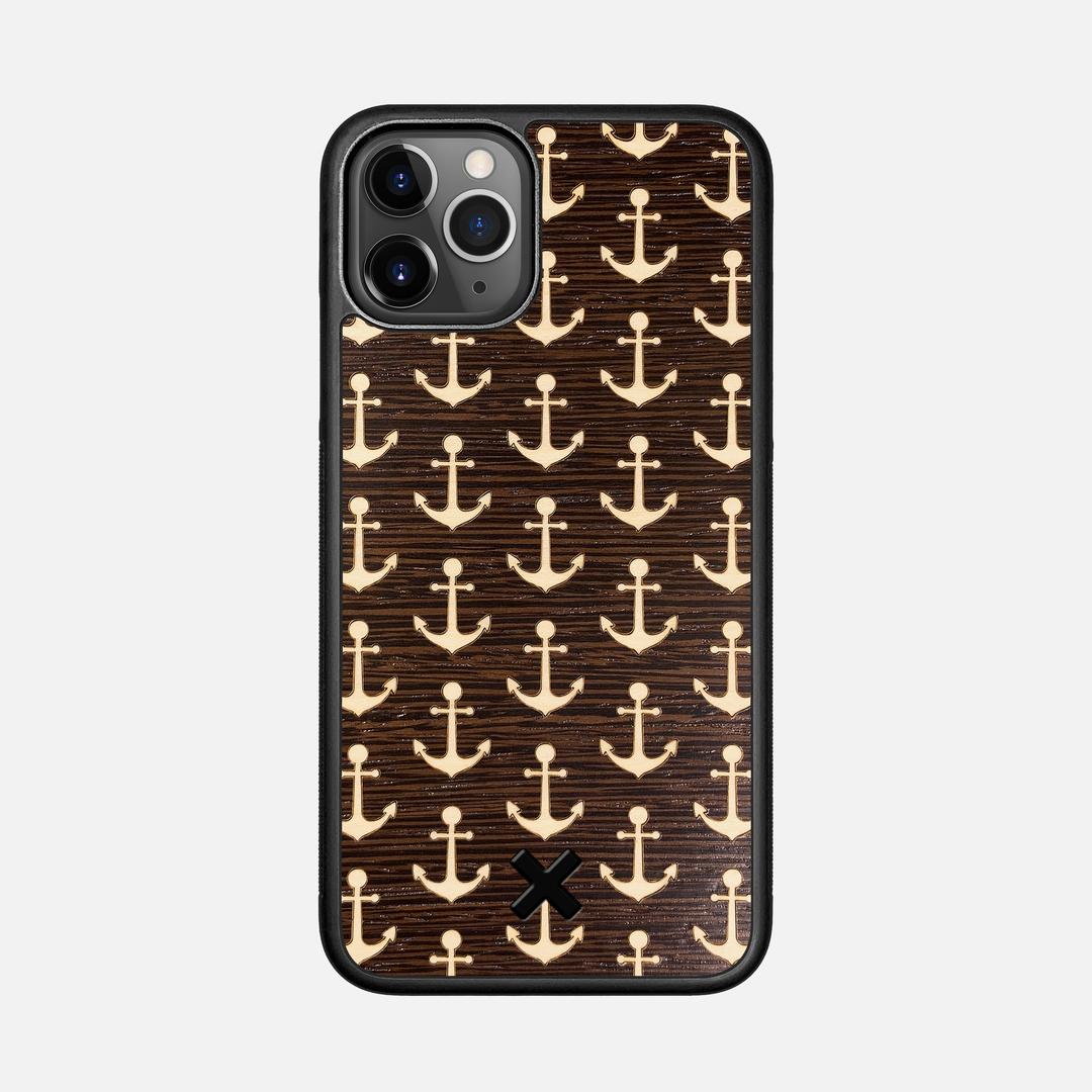 Anchor Case for the Apple iPhone 11 Pro featuring a Maple and Wenge Wood backer with the Keyway X Mark#Phone Model_iPhone 11 Pro