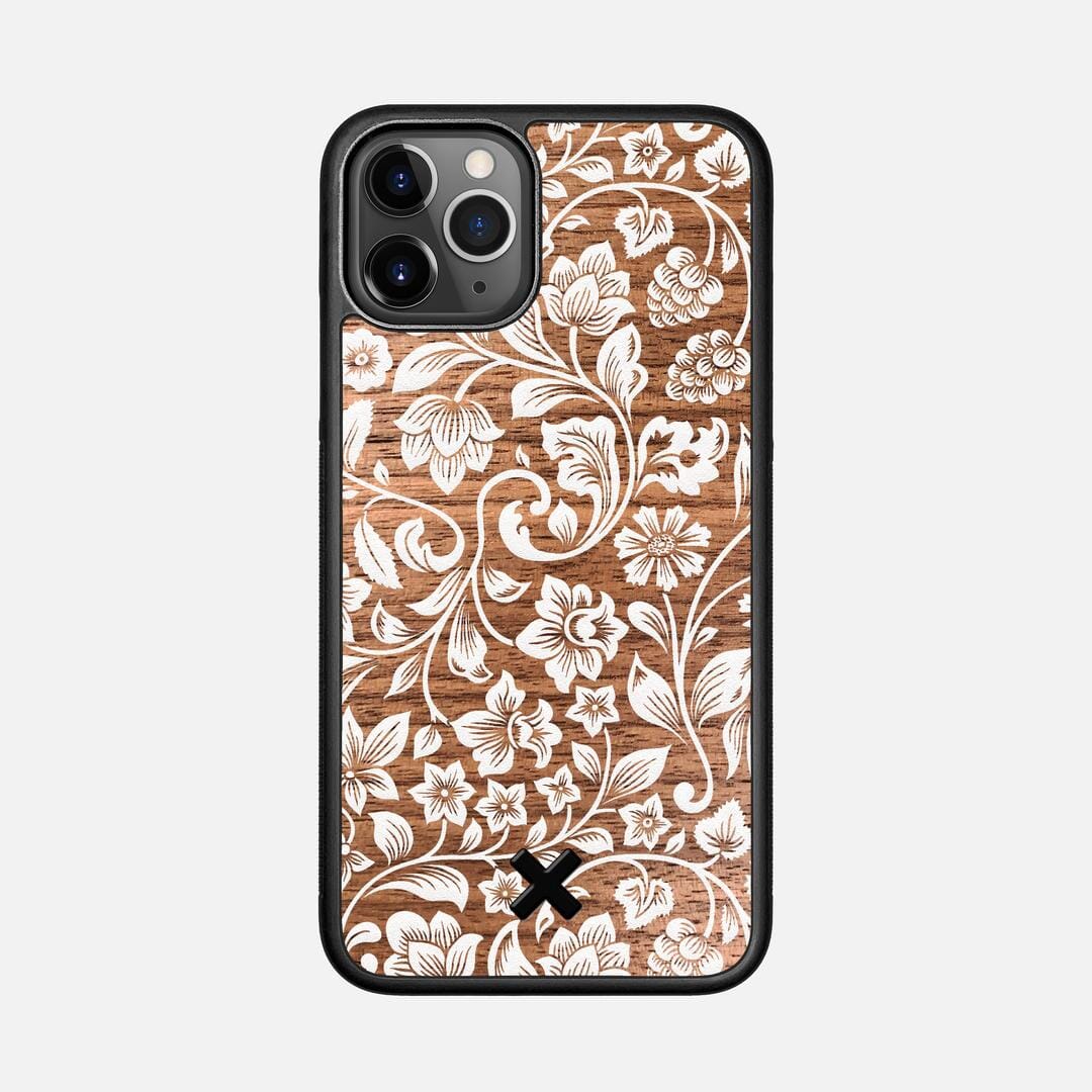 Blossom Case for the Apple iPhone 11 Pro featuring a UV Printed Walnut Wood backer with the Keyway X Mark#Phone Model_iPhone 11 Pro