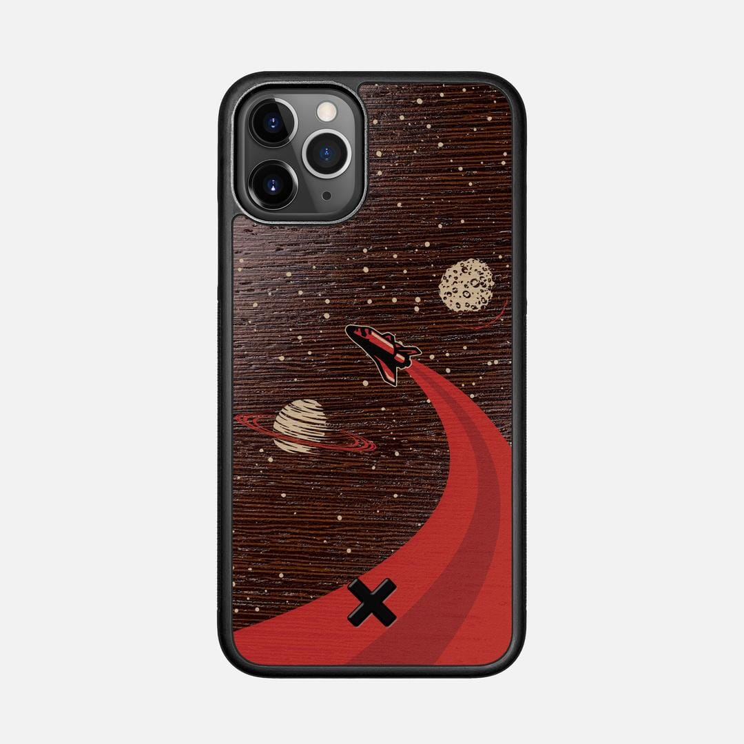 Booster Case for the Apple iPhone 11 Pro featuring a UV Printed Wenge Wood backer with the Keyway X Mark#Phone Model_iPhone 11 Pro