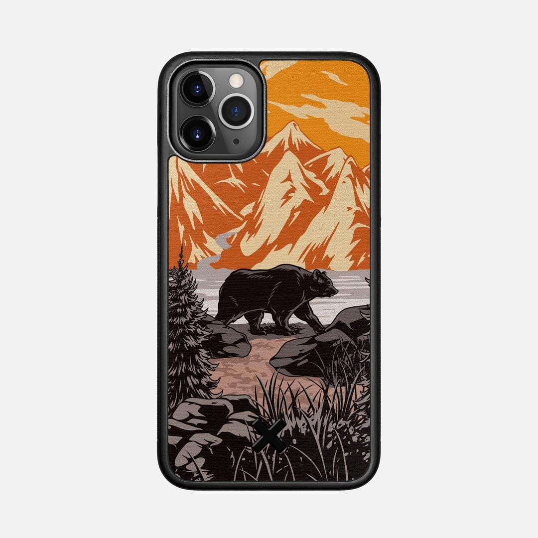 Kodiak Case for the Apple iPhone 11 Pro featuring a UV Printed Wenge Wood backer with the Keyway X Mark#Phone Model_iPhone 11 Pro