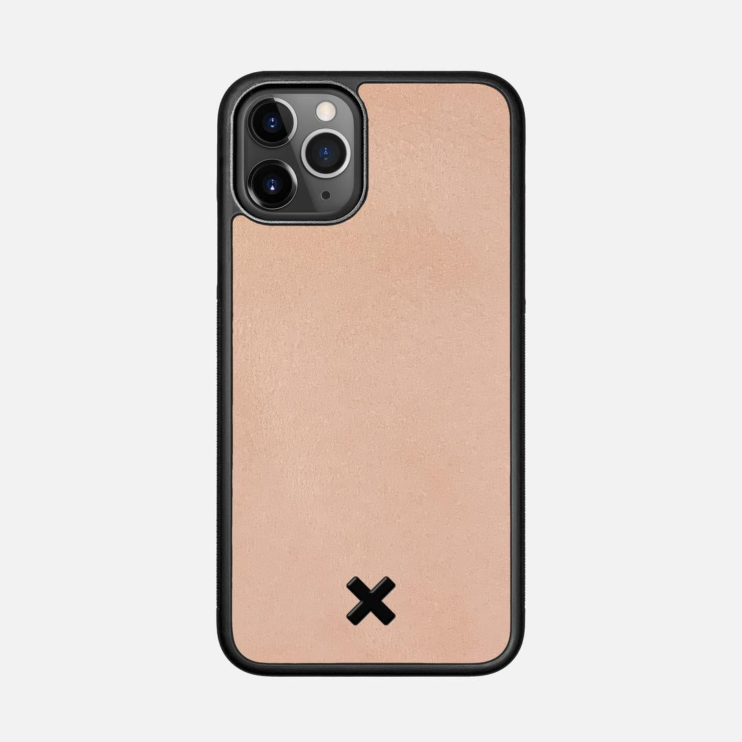 Natural Leather Case for the Apple iPhone 11 Pro featuring a Genuine Leather backer with the Keyway X Mark#Phone Model_iPhone 11 Pro