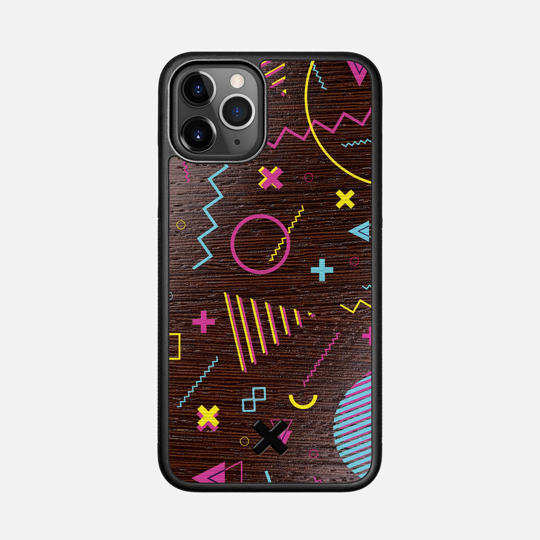 Neon Case for the Apple iPhone 11 Pro featuring a UV Printed Wenge Wood backer with the Keyway X Mark#Phone Model_iPhone 11 Pro