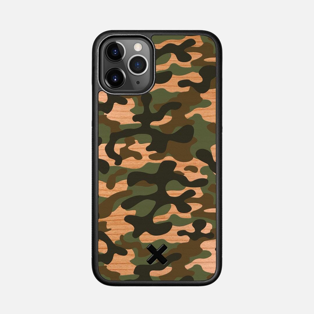 Trooper Case for the Apple iPhone 11 Pro featuring a UV Printed and Cherry Wood backer with the Keyway X Mark#Phone Model_iPhone 11 Pro