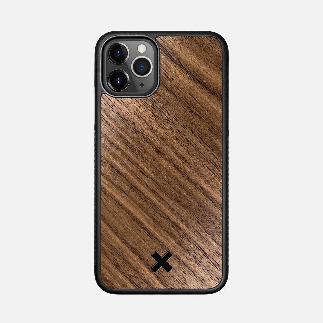 Walnut Pure Case for the Apple iPhone 11 Pro featuring a Walnut Wood backer with the Keyway X Mark#Phone Model_iPhone 11 Pro