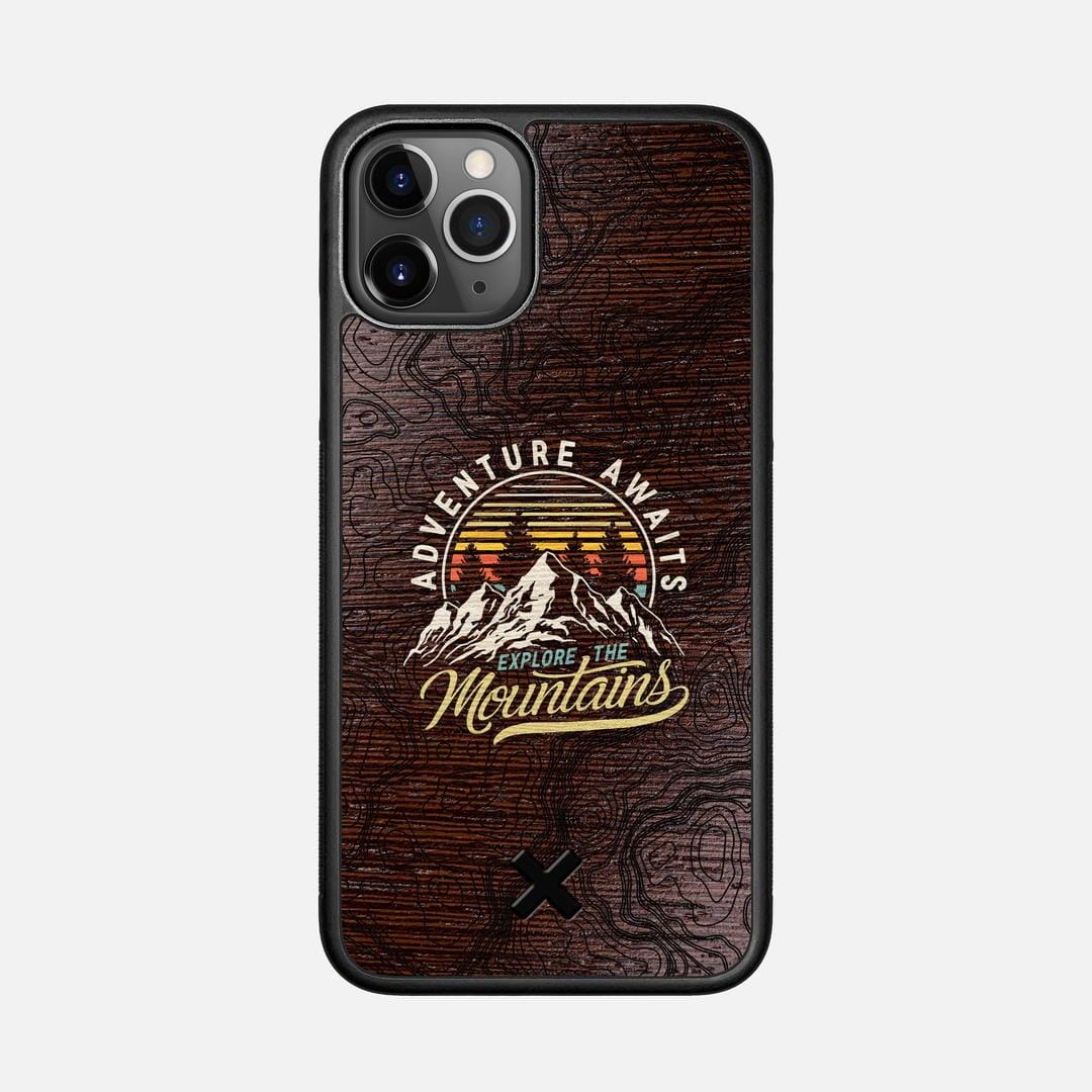 Wanderlust Case for the Apple iPhone 11 Pro featuring a UV Printed Wenge Wood backer with the Keyway X Mark#Phone Model_iPhone 11 Pro
