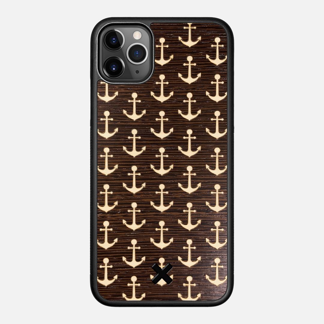 Anchor Case for the Apple iPhone 11 Pro Max featuring a Maple and Wenge Wood backer with the Keyway X Mark#Phone Model_iPhone 11 Pro Max