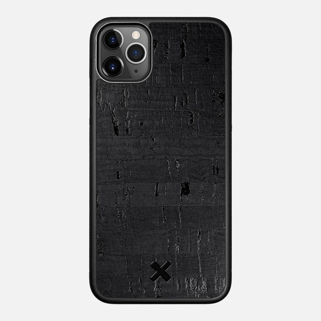Black Cork Case for the Apple iPhone 11 Pro Max featuring a Genuine Cork backer with the Keyway X Mark#Phone Model_iPhone 11 Pro Max