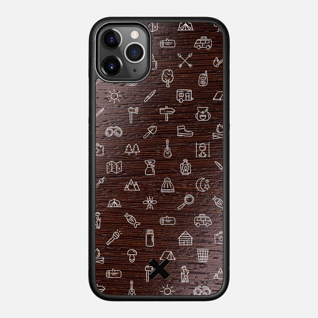 Gear Case for the Apple iPhone 11 Pro Max featuring a UV Printed Wenge Wood backer with the Keyway X Mark#Phone Model_iPhone 11 Pro Max