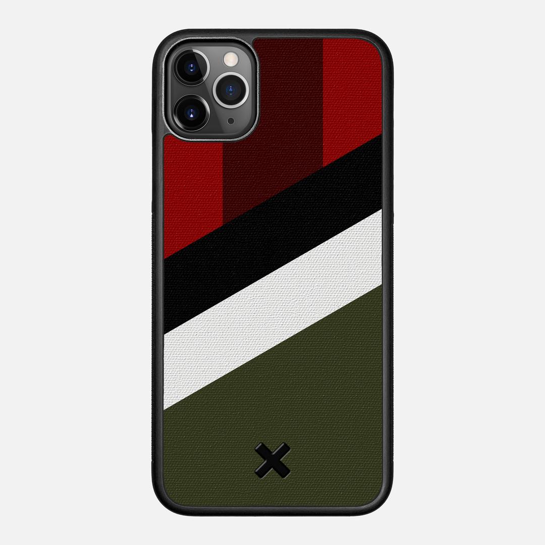 Highland Case for the Apple iPhone 11 Pro Max featuring a UV Printed Cotton Canvas backer with the Keyway X Mark#Phone Model_iPhone 11 Pro Max