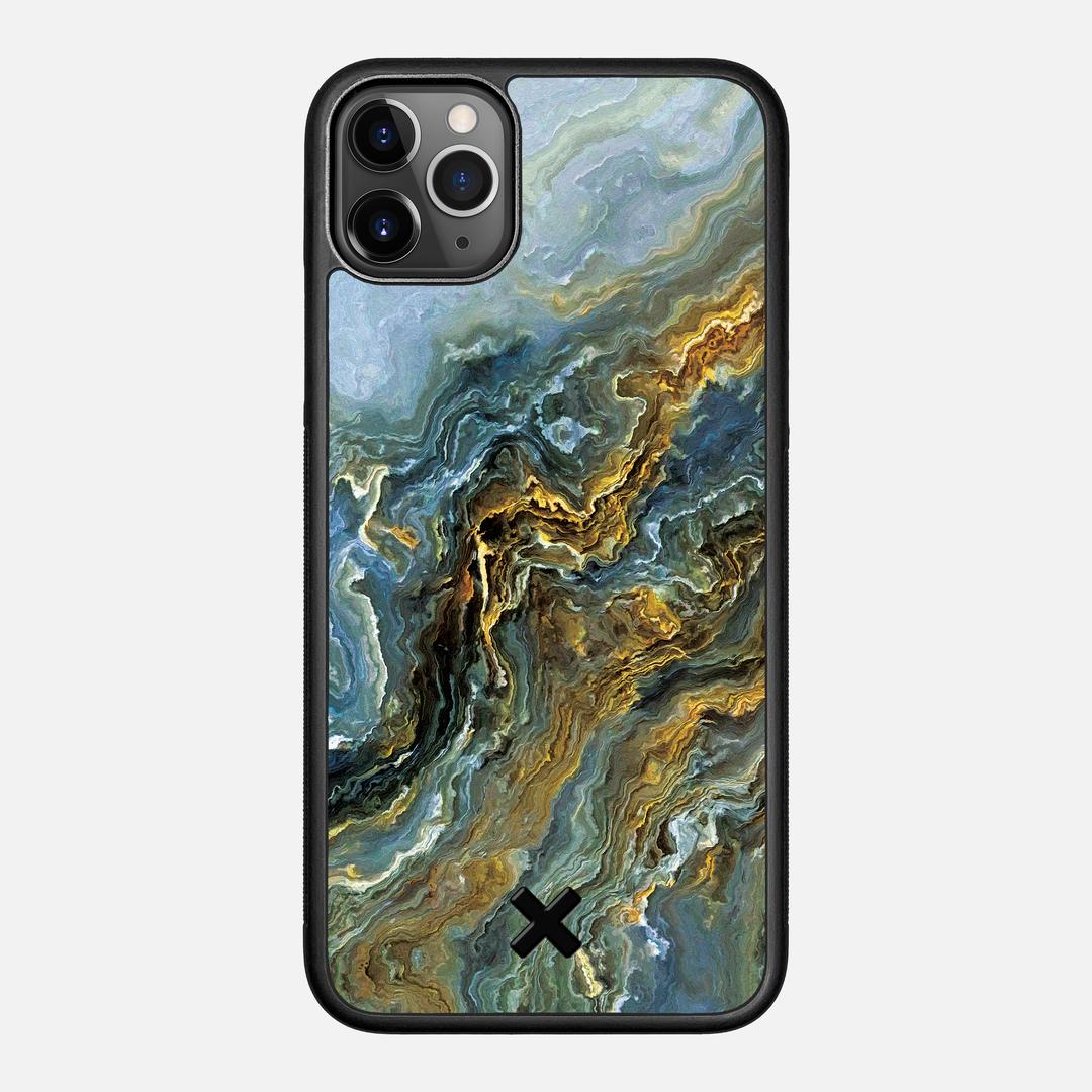 Indigo Case for the Apple iPhone 11 Pro Max featuring a UV Printed Wenge Wood backer with the Keyway X Mark#Phone Model_iPhone 11 Pro Max