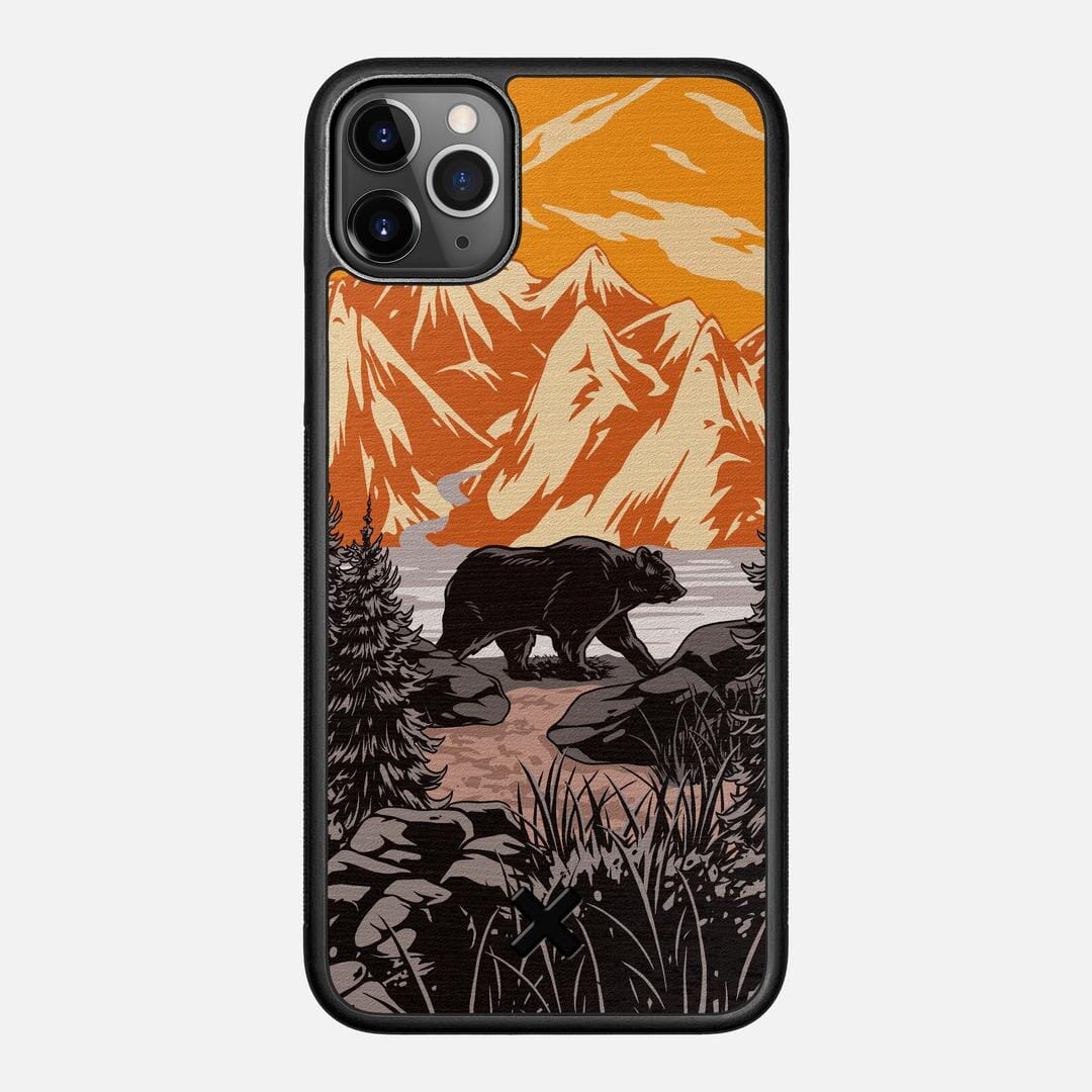 Kodiak Case for the Apple iPhone 11 Pro Max featuring a UV Printed Wenge Wood backer with the Keyway X Mark#Phone Model_iPhone 11 Pro Max